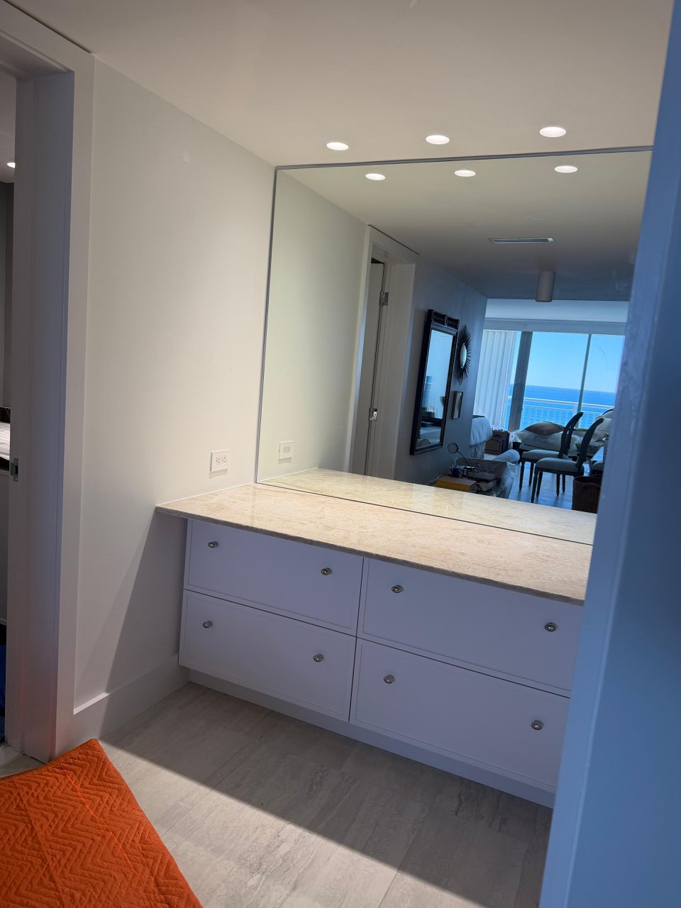 Custom Vanity Mirror Wall — After